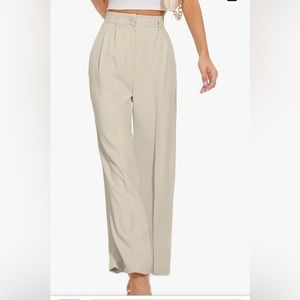 FUNYYZO Women's Wide Leg Pants. High Elastic Waist